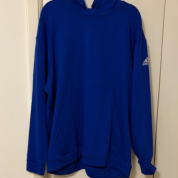 Adidas Men's Royal Blue Pullover Hoodie - Picture 1 of 4